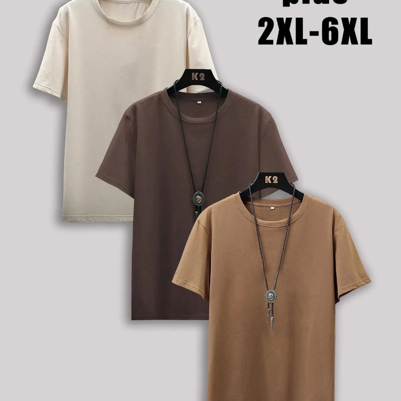 【Plus Size】 Men'S Solid Drop Shoulder Short Sleeve Tee, Casual Basic round Neck T-Shirt for Daily Streetwear, Men'S Clothes for All Seasons